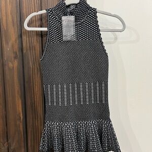 NEW! TORN by RONNY KOBO
Peplum Sleeveless Mock Turtleneck xs stretch